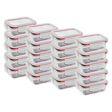 Imagem de Jogo Potes Hermeticos Grande 1040ml Tampa Trava Canelado 20Un