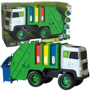 Imagem de Caminhão Coletor Com Caçamba Infantil Brinquedo Educativo - ADIJOMAR, 