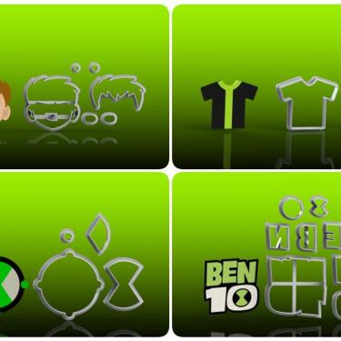 Imagem de Cortador Ben 10 Kit 4 Modelos Tamanho 6Cm