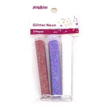 Imagem de Glitter Neon com 3 Unidades Play&fun Sortido