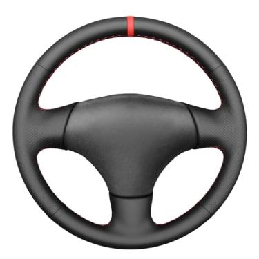 Imagem de MEWANT Capa de volante de carro para Mazda MX5 MX-5 Miata NB para Protege5 feita de couro genuíno para volante de carro