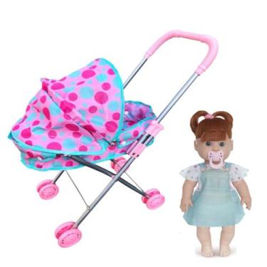 Imagem de Kit Boneca Coleção Danadinhas Ruiva Carrinho Passeio Chupeta - DM Toys