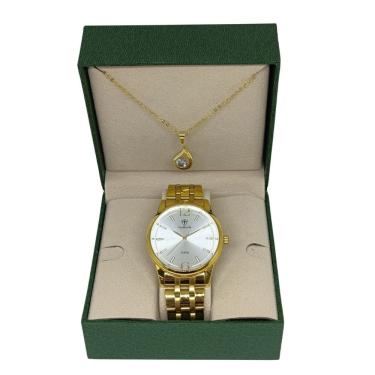Imagem de Relógio Feminino Tuguir Analógico 9182E Dourado e Prata