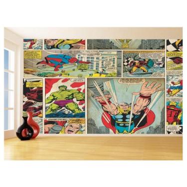 Imagem de Papel De Parede Heróis Quadrinhos Antigos Hq 3,5M Nhma305 - Você Decor