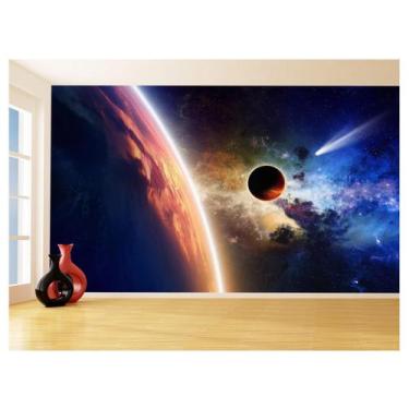 Imagem de Papel De Parede 3D Espaço Estrelas Planetas 3,5M Nsp157 - Você Decora
