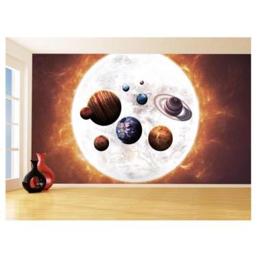 Imagem de Papel De Parede 3D Espaço Estrelas Planetas 3,5M Nsp174 - Você Decora