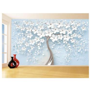 Imagem de Papel De Parede 3D Floral Textura Sala Flores 3,5M Xfl353 - Você Decor