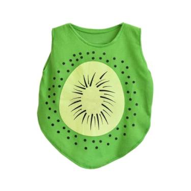Imagem de APLVFFZH Fantasia infantil de Halloween, roupa fofa e portátil para comida, para apresentações no palco durante as festas de fim de ano, Kiwi