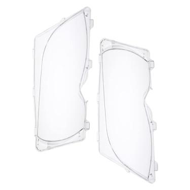 Imagem de Unifizz 1 par de capa de lente de farol dianteiro do carro esquerdo direito capa de PC para B-M-W 4 portas 63126924045 63126924046 lado do passageiro e do motorista, conjunto de luz do veículo