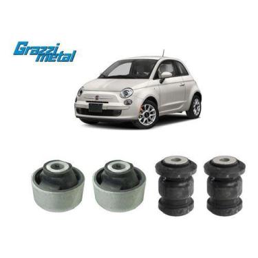 Imagem de Kit 4 Bucha Bandeja Dianteira Fiat 500 Polonês 2009 2010 11 - Grazzime