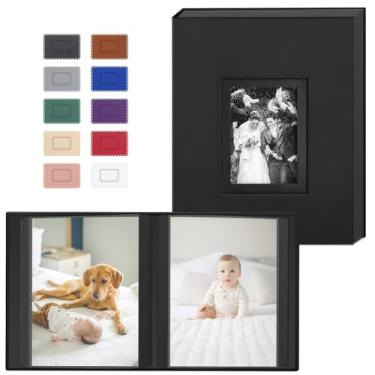 Imagem de popotop Álbum De Fotos 4X6 Com 100 Bolsos E Capa Dura Couro, Livro Pequeno 50 Páginas Para Família, Viagens, Casamento, Presentes Bebês