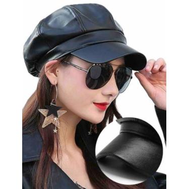 Imagem de Boina Feminina de Inverno material sintético Estilo Europeu - Couro Si