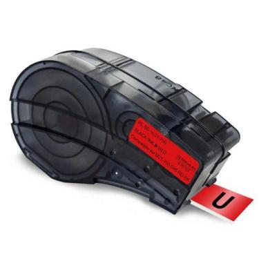 Imagem de Fita Compatível Brady Vinil M21-750-598-RD Vermelha Letra Preta 19mm -