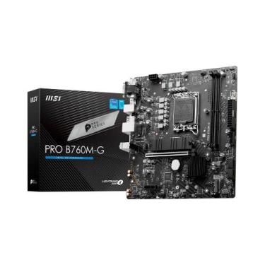 Imagem de Placa Mãe MSI PRO B760M-G, Intel LGA 1700, mATX, DDR5, Preto - PRO B76