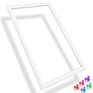 Imagem de Gaxeta de porta de congelador de geladeira 3206256 atualizada compatível com gaxeta de porta de freezer Frigidaire, 79 cm x 151,7 cm, branca, durável, vertical, vedação, vedação, vedação, vedação