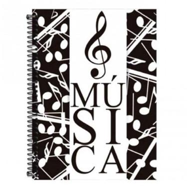 Imagem de Caderno Univ Espiral 70 Folhas Música Pentagramas Romitec