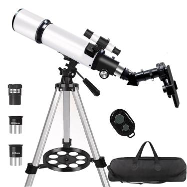 Imagem de Telescópio FASHIONARI, abertura de 80 mm, refrator de 600 mm para adultos