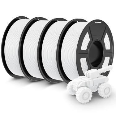 Imagem de JAYO Pacote de filamento PETG fosco rápido de 1,75 mm 4,4 kg, filamento de impressora 3D fosco PETG 4,4 kg, 1,1 kg por carretel, pacote com 4, branco