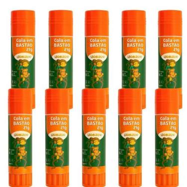 Imagem de Kit 10 Cola Branca 21g Leo&Leo Escolar Artesanato Papel