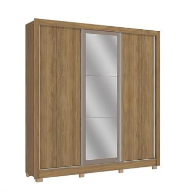 Imagem de Guarda Roupa Casal Flex com Espelho e Pés 3 Portas de Correr CB07M570 Kappesberg