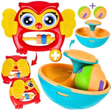 Imagem de Kit 4 peças Mordedor Brinquedo Bebê Sensorial Colorido