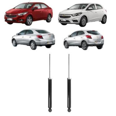 Imagem de 02 Amortecedor Traseiro Dir/Esq Nakata Chevrolet Sonic 2012 A 2014, TR