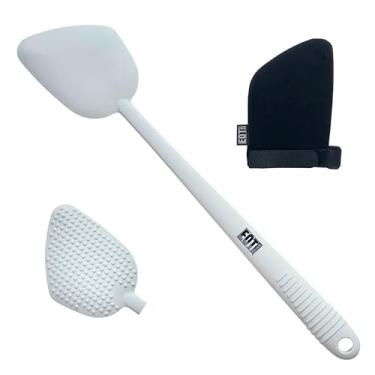 Imagem de Aplicador de loção dobrável para costas e corpo (luva de microfibra incluída) - protetor solar, autobronzeador, medicamentos, aplicador de loção corporal para as costas