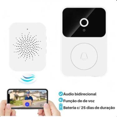 Imagem de Campainha Inteligente Wifi Branco Externa Premium Áudio Vivo - ROMI