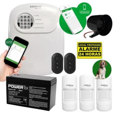 Imagem de Kit Alarme Intelbras ANM 24 NET 3 Infra PET, Bateria, Sirene e Cabo