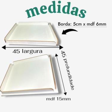 Imagem de Prateleira Deslizante organizador com Borda 45x45 a 30x45 - Potter pla