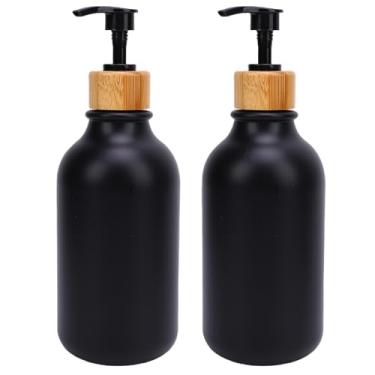 Imagem de ASHATA 2PCS Soop Dispenser Conjuntos, Dispensador de Sabão Líquido para Bancada do Banheiro, Com Bomba, 500 Ml de Pet Reutilizável, Calibre Universal, para Condicionador de Shampoo de Detergente