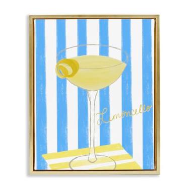 Imagem de Stupell Industries Limoncello Citrus Drink Gold Framed Floater Canvas Wall Art Design por EMILY NAVAS, 78 x 63 cm