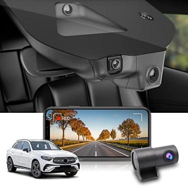 Imagem de Fitcamx Câmera frontal 4K + traseira 1080P adequada para Mercedes-Benz GLC 300 4MATIC 2023 2024 2025 (HD2-6595), visual OEM, vídeo HD duplo, conexão WiFi e aplicativo, gravação em loop, sensor G