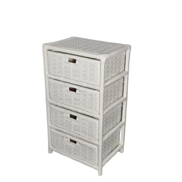 Imagem de Organizador Multiuso com 4 Gavetas Largas, Gaveteiro para Armazenamento e Decoração (BRANCO)
