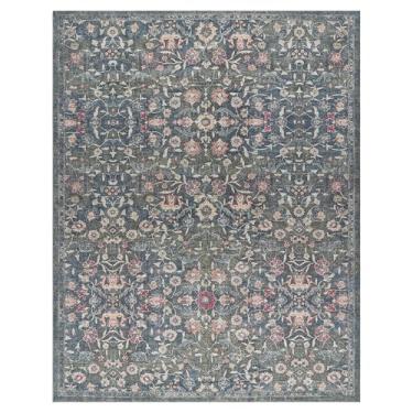 Imagem de Gertmenian Tapete rústico Thomasville Briar para ambientes internos - 20 x 25 cm, durável, fácil de limpar e não derramar, ideal para áreas de alto tráfego na sala de estar, quarto, entrada, floral