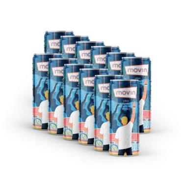 Imagem de Espumante natural brut branco em lata movin 269 ml - caixa c/12 un - M