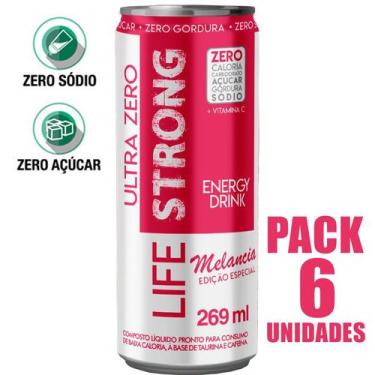 Imagem de Energético Life Strong Energy Drink 6 unidades Melancia