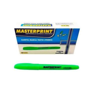 Imagem de Caixa Caneta Marca Texto Masterprint - 12 unidades VERDE