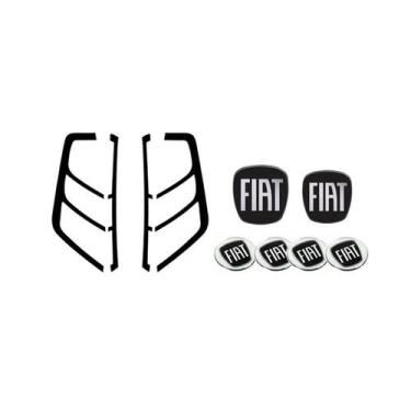 Imagem de Kit Emblema Punto Black Completo + Adesivo Lanterna Traseira - SPORTIN