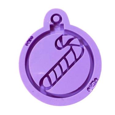 Imagem de R300 Molde de silicone natal enfeite  árvore bengala resina decorar - 