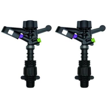 Imagem de Kit 2 Aspersor Irrigação Hortas Pastagem IM22 Rosca 1/2 - Irrigação Un