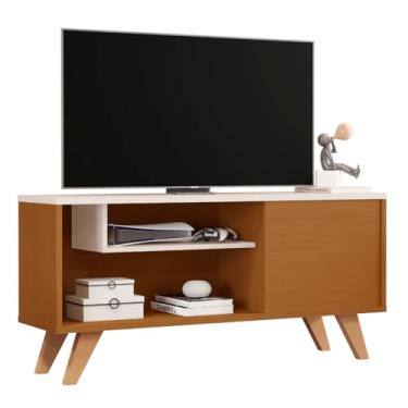 Imagem de Rack De Tv Para Sala, Moderno Com Prateleiras Heitor Mobi Shop para até 50 Polegadas (Nature)