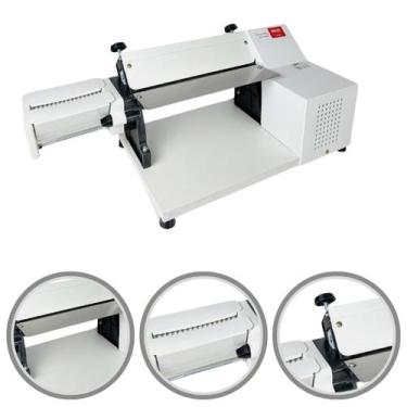 Imagem de Cilindro Elétrico Cortador Massas Máquina Fazer Macarrão Malta Laminad