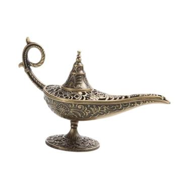 Imagem de Generic Queimador de incenso Aladding Genie com tampa removível, fragrância para presente, incensário de mesa para inauguração de casa, ioga,