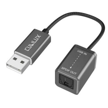 Imagem de Adaptador Óptico de Áudio USB A para TOSLINK Conversor Cubilux