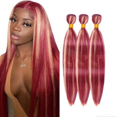 Imagem de Extensões de cabelo GveoxVO Highlight Straight 30cm 32cm 34cm 613