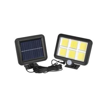 Imagem de Refletor solar LED para exterior 250W em plástico ABS preto - Lightbek