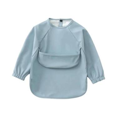 Imagem de Babador Impermeável E De Fácil Limpeza Para Crianças Com Mangas Longas