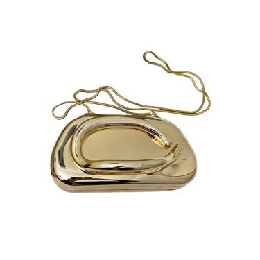 Imagem de GORGLITTER Mini bolsas femininas douradas com corrente brilhante para noite bolsas transversais metálicas, Dourado, one_size, Macio