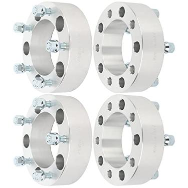 Imagem de ECCPP Conjunto de 4 espaçadores de roda 5.1 cm 5x5.5 5 5x139.7 kit adaptador espaçador de roda com furo de cubo M 1/2 108 mm para Bronco CJ3 CJ5 CJ6 CJ7 E-100 Econoline E-150 E-150 Econoline 5